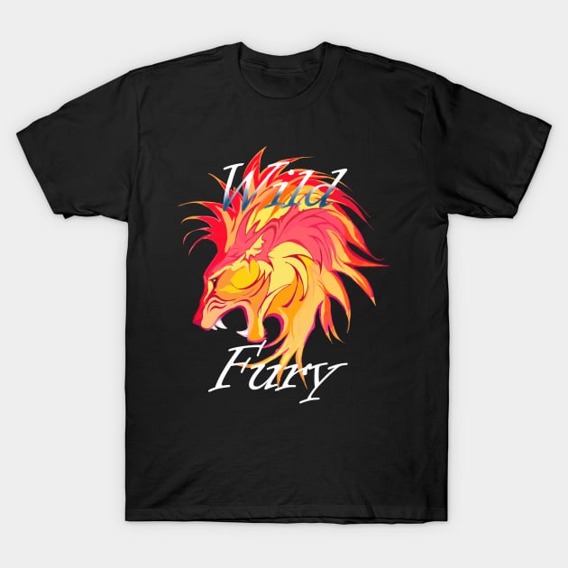 Lion Wild Fury filled, light T-Shirt by Animalistics